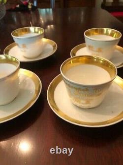 Antique Teacups Set Of 6 Presented As An Award For A Quilt 1857