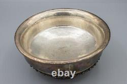 Antique Tibetan or Mongolian Silver Mounted Burl Yak Milk Tea Bowl Cup 5