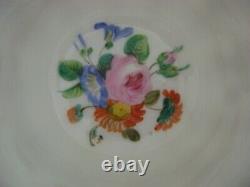 Antique Tucker & Hemphill Cup And Saucer Handpainted Multi Flowers Gold Trim