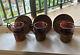 Antique Turkish Tea Cups With Saucers Engraved & Embossed Copper With Glass