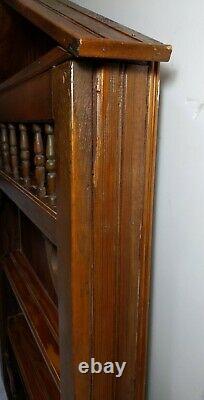 Antique Vintage 51h Wooden Spice Rack Shelf House Cabinet Tea Cup Display Curio