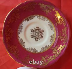 Antique Vintage Colorful Queen Mary Double Warrant Paragon Teacup And Saucer Set