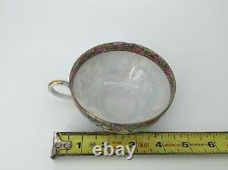 Antique Vintage Eggshell Thin Porcelain Asian Tea Cup Set of 6