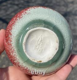 Antique Vintage Porcelain Peach Bloom Glazed Tea Cup Bowl Teacup
