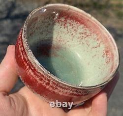 Antique Vintage Porcelain Peach Bloom Glazed Tea Cup Bowl Teacup