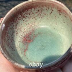 Antique Vintage Porcelain Peach Bloom Glazed Tea Cup Bowl Teacup