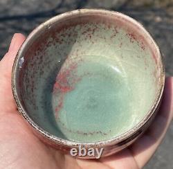 Antique Vintage Porcelain Peach Bloom Glazed Tea Cup Bowl Teacup