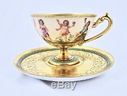 Antique Wehsner Dresden Tea Cup & Saucer