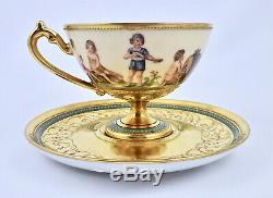 Antique Wehsner Dresden Tea Cup & Saucer