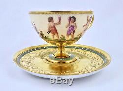 Antique Wehsner Dresden Tea Cup & Saucer