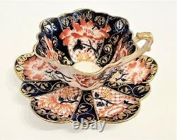 Antique Wilemen Foley England Cup & Sauce #8889 Imari Style Pre-Shelley 1890's