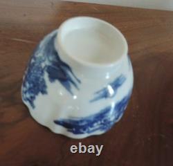 Antique Worcester Porcelain Tea Cup Bowl Blue and White Chinese 18th century Bow