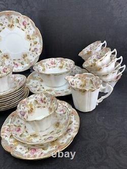 Antique c1906 Duchess Tea Set Bone China England Teacup Saucer Side & Cake Plate