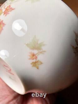 Antique haviland limoges bone china cups fall autumn leaves deciduous 2 teacups