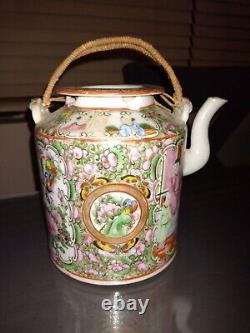 Antique tea set cup porcelain china vintage Asian kettle cappuccino rare