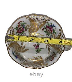 Antiques 1814-1818 Exquisite Swansea Porcelain Flora Pattern Tea Cup & Saucer