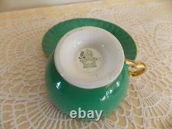 Anysley bone china England tea cup & saucer cabbage rose signed J. A. Bailey