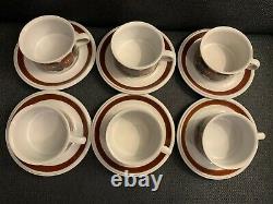 Arabia finland rosmarin tee cup with saucer set of 6