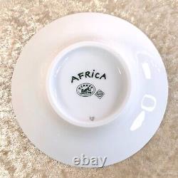 Authentic HERMES Africa Green Tea Cup Saucer Top Lid Cover Porcelain withBox