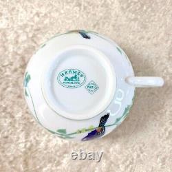 Authentic HERMES Tea Cup & Saucer French Porcelain Toucans Bird Model
