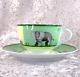 Authentic Hermes Tea Cup Saucer Africa Green Tableware