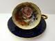 Aynsley Cabbage Rose & Flowers China Tea Cup & Saucer Signed Ja Bailey