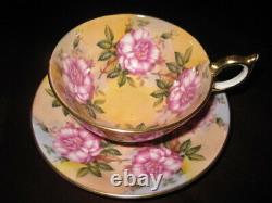 Aynsley Cabbage Roses Teacup & saucer Roses in cup AND on saucer Excellent