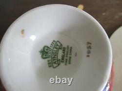 Aynsley England Tea Cup And Saucer Orchard Fruit Signed D. Jones N. Brunt