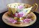 Aynsley Pink Cabbage Roses Cabinet Cup And Saucer