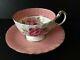 Aynsley Pink Teacup And Saucer Large Cabbage Roses Vintage Tea Cup Set Gold