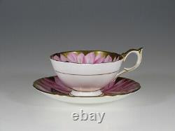 Aynsley Rare Pink Chrysanthemum & Butterfly Gold Tea Cup and Saucer, England