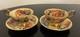 Aynsley Teacup & Saucer Orchard Gold England Bone China Fruit Gold Trim Set Of 2