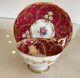 Aynsley Vintage Royalty Deco 7687 Ruby Red Teacup And Saucer