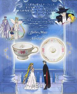 BANDAI Sailor Moon Noritake Collaboration Tea Cup saucer set F/S from JAPAN NEW