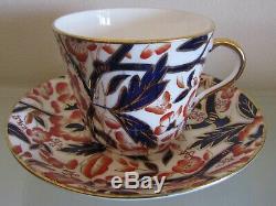 BLOOR DERBY BAMBOO PATTERN (Imari Pallet) 6 huge TEA CUPS & SAUCERS=c1830=RARE