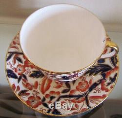 BLOOR DERBY BAMBOO PATTERN (Imari Pallet) 6 huge TEA CUPS & SAUCERS=c1830=RARE