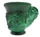 Beautiful Antique Art Deco Henrik Hoffman Czech Malachite Glass Tea Cup