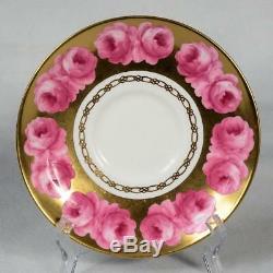 Beautiful Royal Chelsea Teacup & Saucer White/ Pink Roses Lots Of Gold