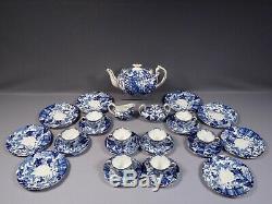 Blue Mikado Royal Crown Derby Coffee Tea Pot Set Cup Saucer Sugar Cream England