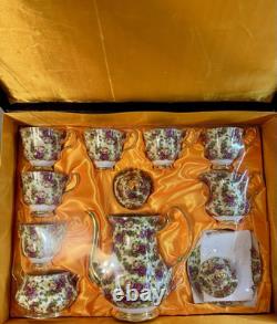 Brand New Vintage Yusui 24KT Gold Plated Tea cups & Saucers Set Of 6 With Creamer