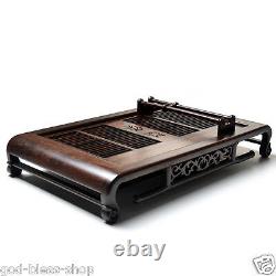 Brand quality handmade carved tea tray ebony solid wood tea table cup holder new