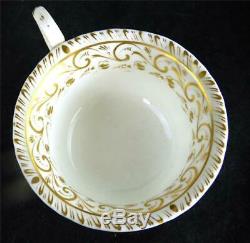 C1820 Pair Derby Porcelain Tea Cups & Saucers Scotland Spain Derbyshire