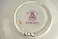 C1925 Royal Worcester Floral Twin Handled Cup & Saucer Painted Ernest Phillips