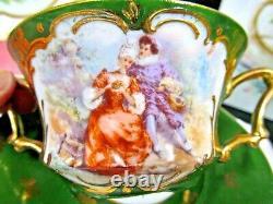 CARLSBAD tea cup and saucer courting couple love story teacup butterfly Austria