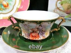 CARLSBAD tea cup and saucer courting couple love story teacup butterfly Austria