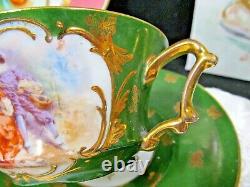 CARLSBAD tea cup and saucer courting couple love story teacup butterfly Austria