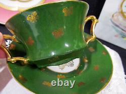 CARLSBAD tea cup and saucer courting couple love story teacup butterfly Austria