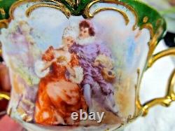 CARLSBAD tea cup and saucer courting couple love story teacup butterfly Austria