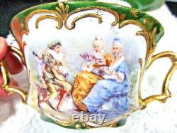 CARLSBAD tea cup and saucer courting couple love story teacup ladies Austria