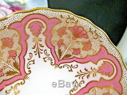 CAULDON tea cup and saucer lPINK & gold gilt teacup 1920s England TIFFANY